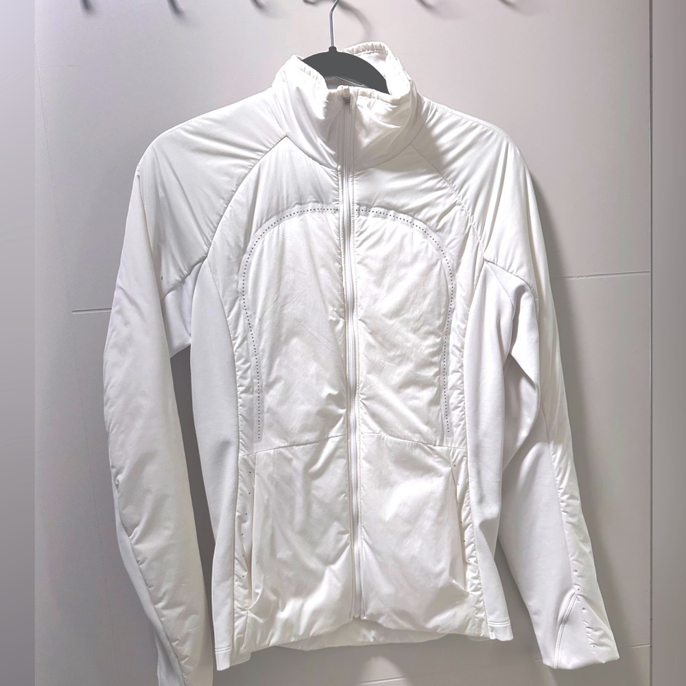 Lululemon white zip up jacket